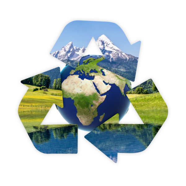 Recyclinglogo, mit der Erde in seiner Mitte. #daskannkunststoff #recyclingsystem #circulareconomy